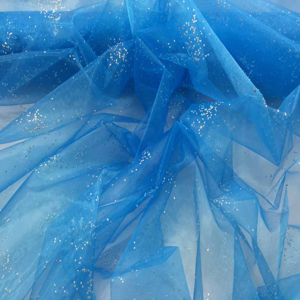 Tiny Gem-Stones Organza Voile Draping Dress Fabric 147cm - Bull Ring Fabrics