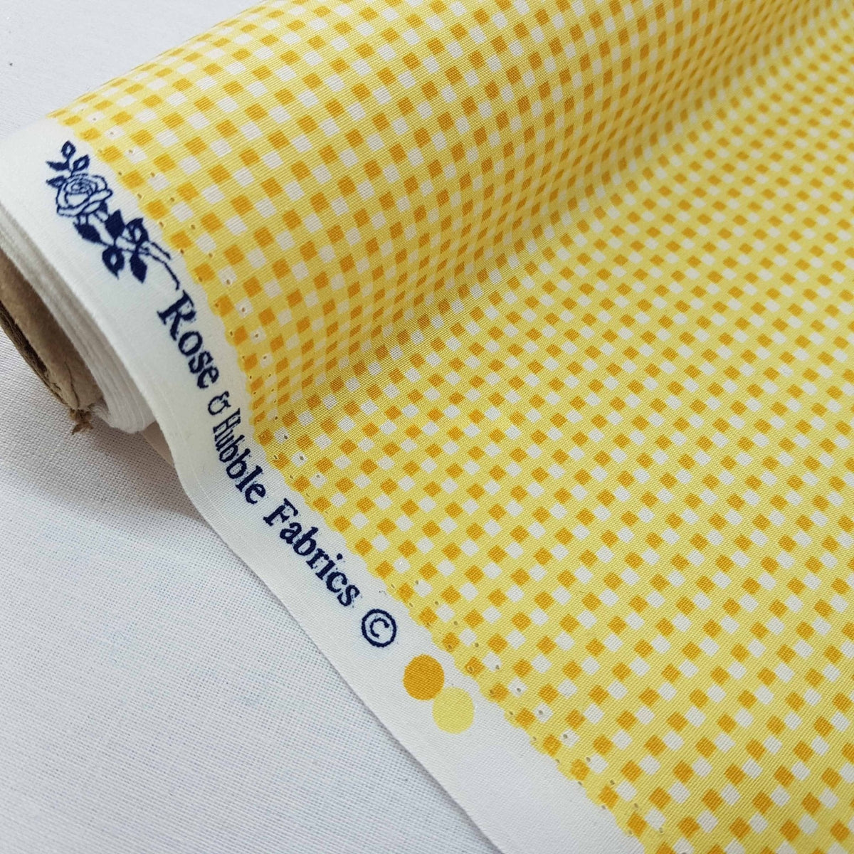 Tiny Gingham Checks Cotton Poplin Fabric - Bull Ring Fabrics