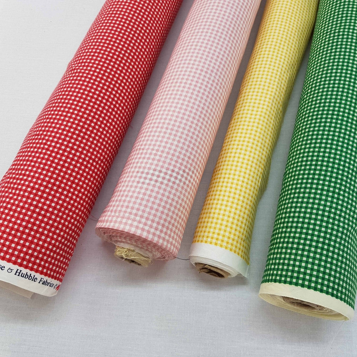 Tiny Gingham Checks Cotton Poplin Fabric - Bull Ring Fabrics