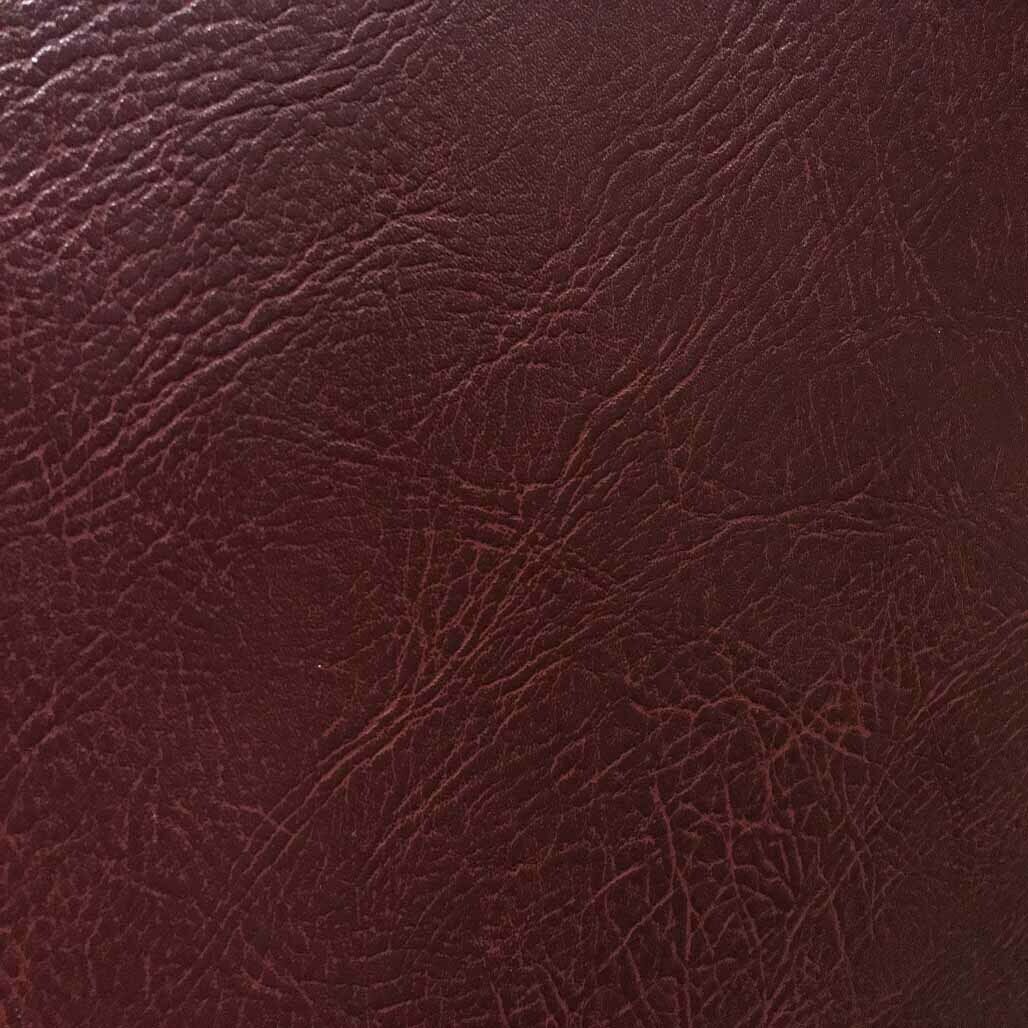 Vinyl Faux Leather Fabric 140cm, Claret Dark Red - Bull Ring Fabrics