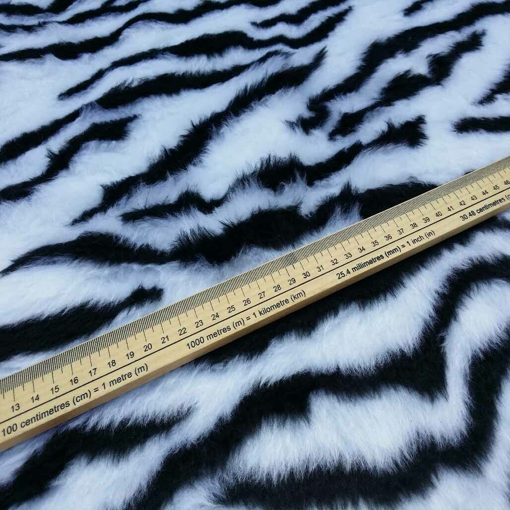 Zebra Velboa Animal Valboa Faux Fur Craft Fabric - Bull Ring Fabrics