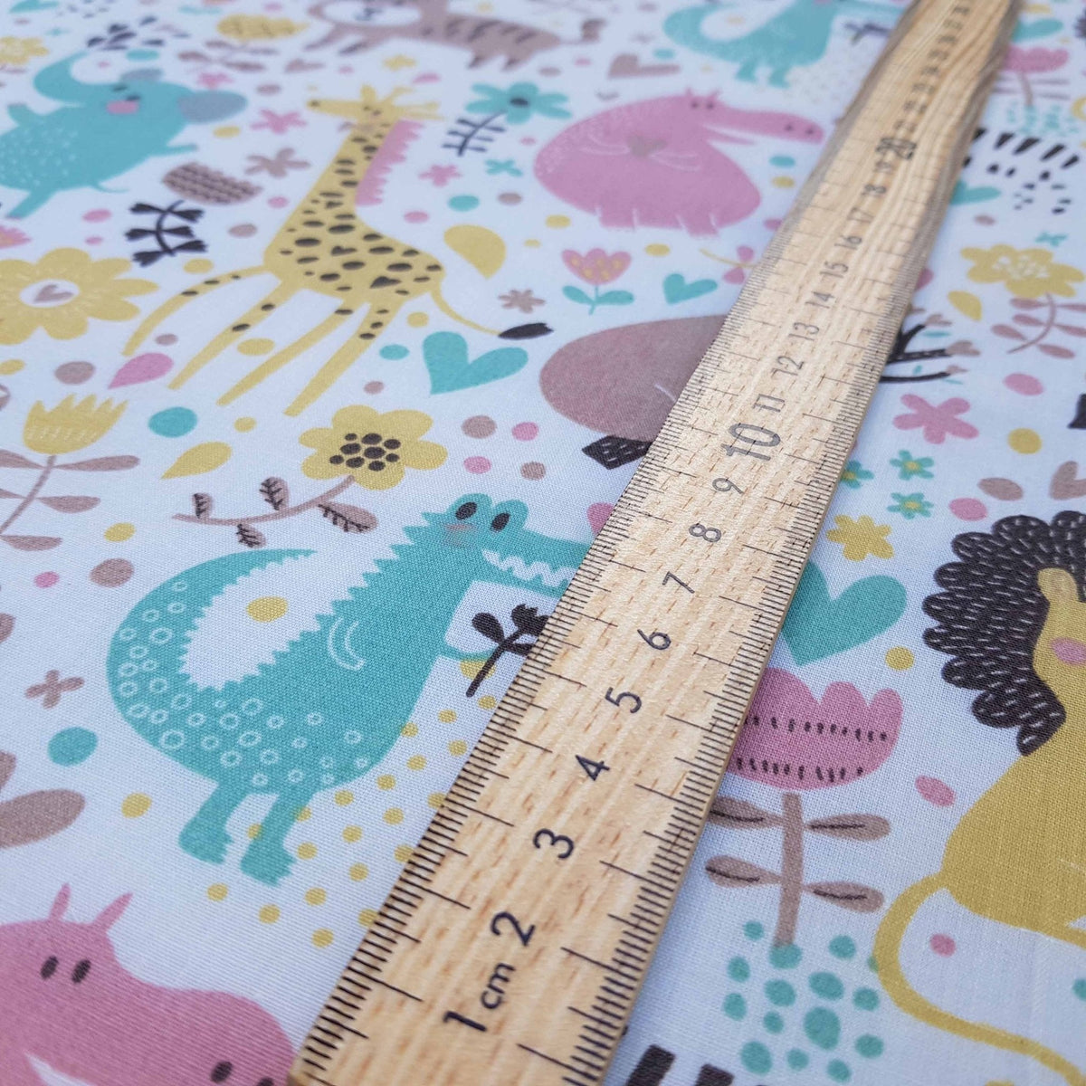 Zoo Animals Polycotton Fabric - Bull Ring Fabrics