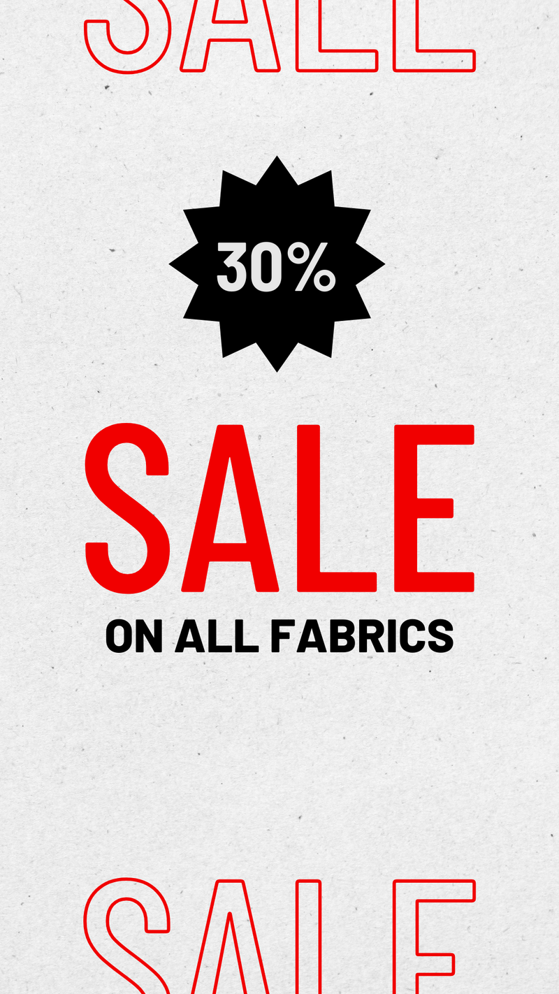 🎉 MASSIVE UP TO 30% + 10% OFF FABRIC SALE – Only at Bull Ring Fabrics! 🧵