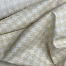 Beige/Gold Houndstooth Cotton Vintage Fabric