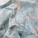 Atlantic Ocean Map Print Cotton Craft Curtain Upholstery Fabric