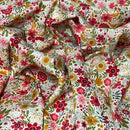 27m Blossom Floral Flowers 100% Cotton Poplin Fabric Rose & Hubble 45", Ivory