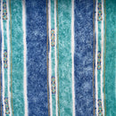 10 Metres 100% Cotton Sheeting Fabric Blue/Aqua Stripe Craft Curtain 60" - Bull Ring Fabrics