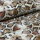 100% Cotton Craft Snakeskin Print Fabric 54" – Brown Python - Bull Ring Fabrics