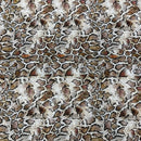 100% Cotton Craft Snakeskin Print Fabric 54" – Brown Python - Bull Ring Fabrics