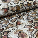 100% Cotton Craft Snakeskin Print Fabric 54" – Brown Python - Bull Ring Fabrics