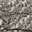 100% Cotton Craft Snakeskin Print Fabric 54" – Brown Python - Bull Ring Fabrics