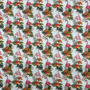100% Cotton Craft Tropical Flamingo Fabric 54" – Pink Flamingos, Pineapples & Exotic Floral Print - Bull Ring Fabrics