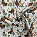 100% Cotton Craft Tropical Island Girl Fabric – Hawaiian Hula, Flamingo & Pineapple Print - Bull Ring Fabrics
