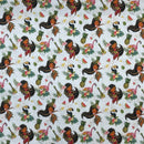 100% Cotton Craft Tropical Island Girl Fabric – Hawaiian Hula, Flamingo & Pineapple Print - Bull Ring Fabrics