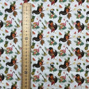 100% Cotton Craft Tropical Island Girl Fabric – Hawaiian Hula, Flamingo & Pineapple Print - Bull Ring Fabrics