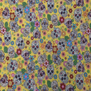 100% Cotton Poplin Fabric Rose & Hubble Sugar Skulls Day Of The Dead Material 45" - Bull Ring Fabrics