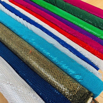100m 3mm Round Sequin Fabric Dressmaking Costumes Shiny Dancewear Material - Bull Ring Fabrics