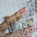 100m Bird Cage Fascinator Stiff Dress Net Tulle Fabric, White - Bull Ring Fabrics