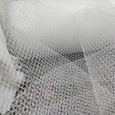 100m Bird Cage Fascinator Stiff Dress Net Tulle Fabric, White - Bull Ring Fabrics