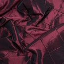 100m Wholesale Taffeta Diamond Quilted & Pearl Taffeta Fabric 60" Wine Shot Black - Bull Ring Fabrics