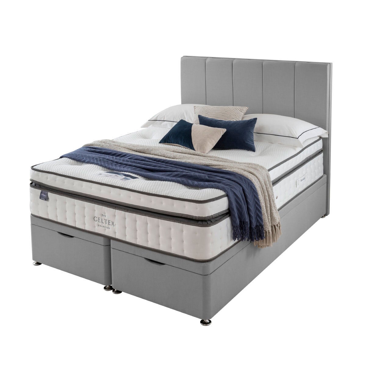 Silentnight Ultraflex 3000 & Ottoman Divan, Slate Grey