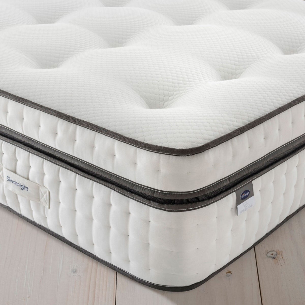Silentnight Ultraflex 3000 & Ottoman Divan, Slate Grey