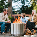 Solo Stove Bonfire 2.0 Fire Pit Bundle 304 Stainless Steel | 360° Airflow| Cover