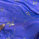 Taffeta Fabric Gold Sequins Floral Lilac Shot Bridal Dress Faux Silk Curtains 60