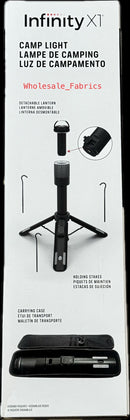 Infinity X1 2000 Lumen Camping LED Light 6ft Tripod Remote Detachable Lantern