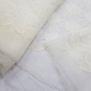 Premium Lace Guipure Floral Applique Organza Lace Fabric, Cream