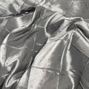 Silver Shot Black Quilted Diamonds Taffeta Fabric - image 3 - Bull Ring Fabrics
