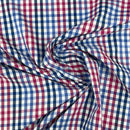 Blue & Pink Gingham Check 100% Cotton Fabric, Dressmaking & Craft 150cm - image 4 - Bull Ring Fabrics