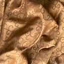 Heavy Swirls Faux Suede Fabric Upholstery Car Interior Cushion Bags Dress BROWN