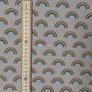 Beige Linen Fabric Curtain Blinds Cushions Upholstery  LGBT 54", SMALL RAINBOWS