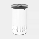 PREMIUM Brabantia 60L Laundry Bin White | Quick-Drop Lid | Removable Cotton Bag
