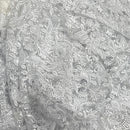 PAISLEY Embroidery Net LACE Fabric Lingerie Party Dress Bridal Wedding 54” WHITE