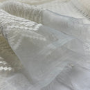 Premium Lace Guipure Aztec Applique Organza Lace Fabric, Cream