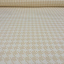 Cream Houndstooth Heavy Cotton Canvas Fabric, Ottilie Stevenson 140cm - Bull Ring Fabrics