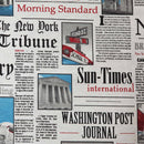 Newspaper Print Cotton Linen Look Fabric, Washington Post Headlines 140cm - image 5 - Bull Ring Fabrics