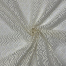 Premium Lace Guipure Aztec Applique Organza Lace Fabric, Cream