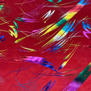 Royal Blue Rainbow Metallic Foil Taffeta Fabric - image 4 - Bull Ring Fabrics