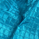 2.9m Small Diamonds Quilted Taffeta Fabric in Turquoise - image 4