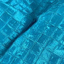 2.9m Small Diamonds Quilted Taffeta Fabric in Turquoise - image 2