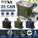 Titan 25 Can Insulated Cooler Bag with 2 Ice Walls Deep Freeze Carry-All Hiking