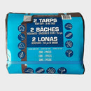 Heavy Duty 10mm Brown & Silver Tarpaulin Cover 2 Pack 12x16ft (3.65m x 4.87m)