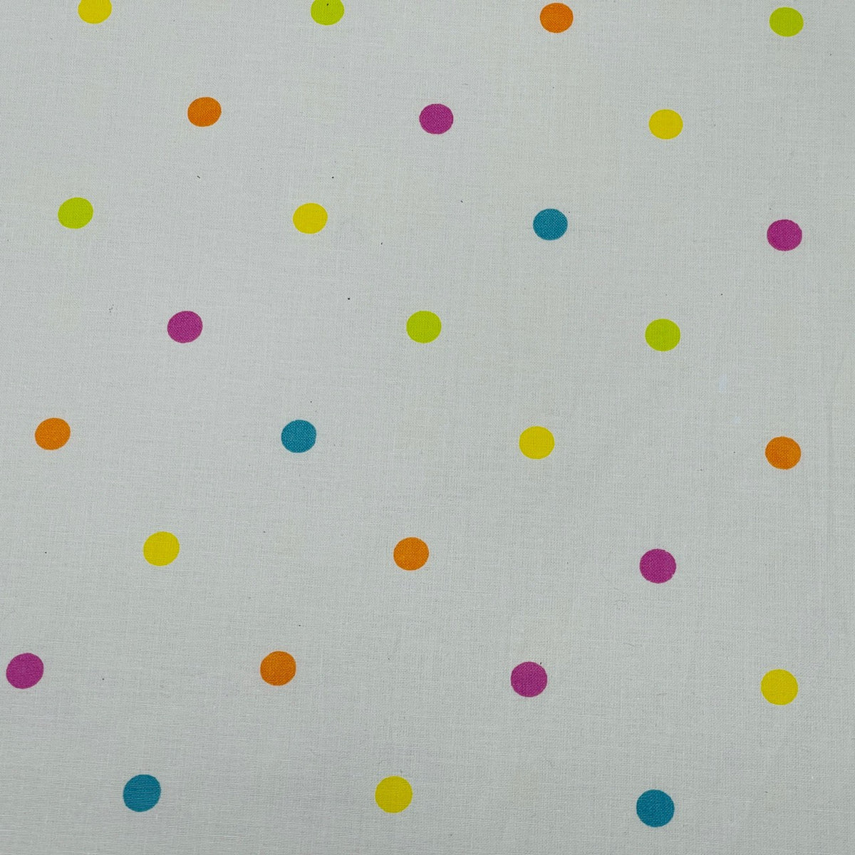 Polka Dot Spotty Cotton Craft Fabric, Multicolour Spots on Cream 140cm, Tutti - image 2 - Bull Ring Fabrics