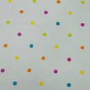 Polka Dot Spotty Cotton Craft Fabric, Multicolour Spots on Cream 140cm, Tutti - image 2 - Bull Ring Fabrics
