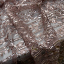 HEAVY SEQUINS LACE NET LACE Embroidery Bridal Wedding New Years Party Dress 54"