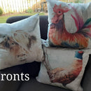 Cushion Bag Panels Animals Linen Fabric Kitten Dogs Rabbit Hare Peacocks 18x18"