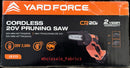 Yard Force 20V 12cm Mini Chainsaw Cordless + 20V (2Ah) Battery & Charger Bundle
